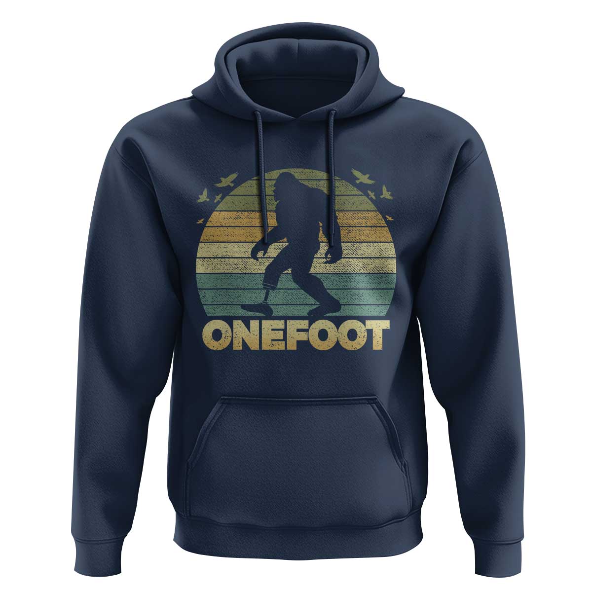 Onefoot Leg Amputee Recovery Hoodie Retro One Foot Bigfoot - Wonder Print Shop