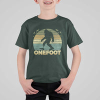 Onefoot Leg Amputee Recovery T Shirt For Kid Retro One Foot Bigfoot - Wonder Print Shop