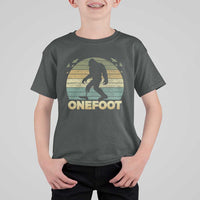 Onefoot Leg Amputee Recovery T Shirt For Kid Retro One Foot Bigfoot - Wonder Print Shop
