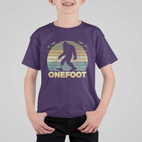 Onefoot Leg Amputee Recovery T Shirt For Kid Retro One Foot Bigfoot - Wonder Print Shop