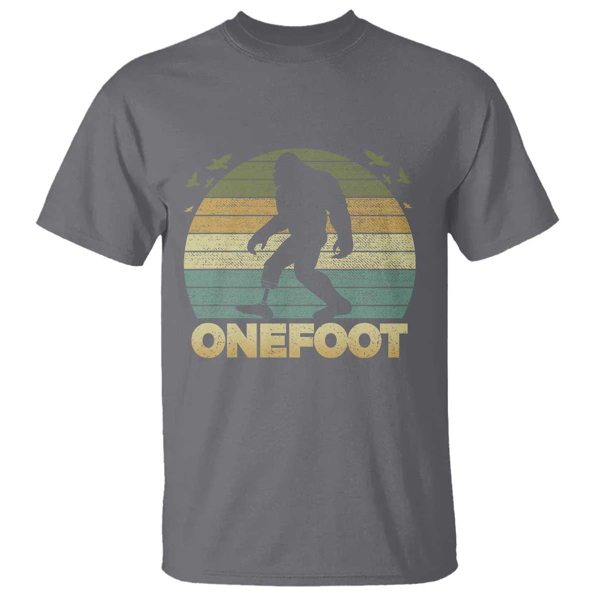 Onefoot Leg Amputee Recovery T Shirt Retro One Foot Bigfoot - Wonder Print Shop