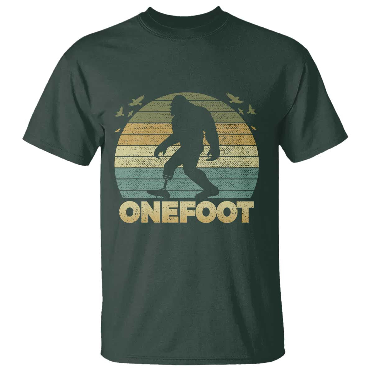 Onefoot Leg Amputee Recovery T Shirt Retro One Foot Bigfoot - Wonder Print Shop