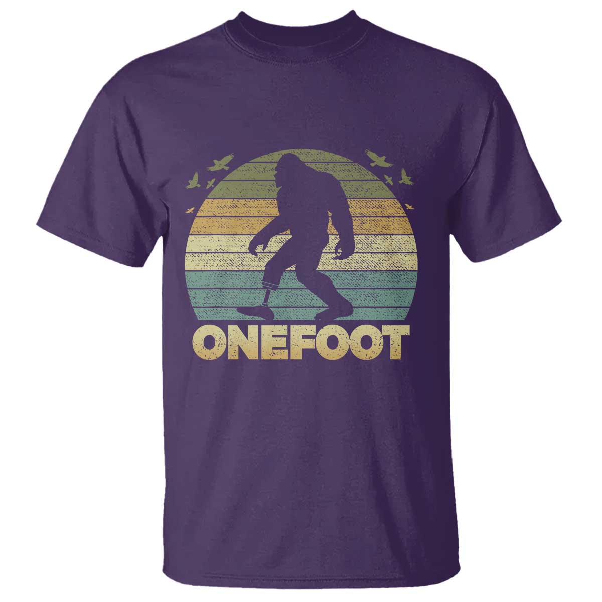 Onefoot Leg Amputee Recovery T Shirt Retro One Foot Bigfoot - Wonder Print Shop