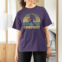 Onefoot Leg Amputee Recovery T Shirt For Women Retro One Foot Bigfoot - Wonder Print Shop