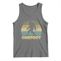 Onefoot Leg Amputee Recovery Tank Top Retro One Foot Bigfoot - Wonder Print Shop