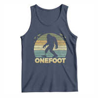 Onefoot Leg Amputee Recovery Tank Top Retro One Foot Bigfoot - Wonder Print Shop