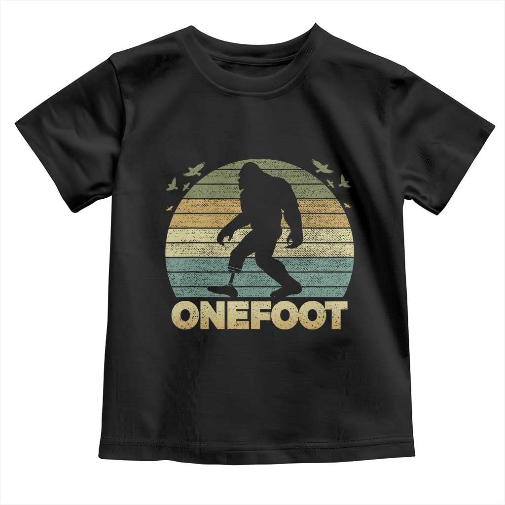 Onefoot Leg Amputee Recovery Toddler T Shirt Retro One Foot Bigfoot - Wonder Print Shop
