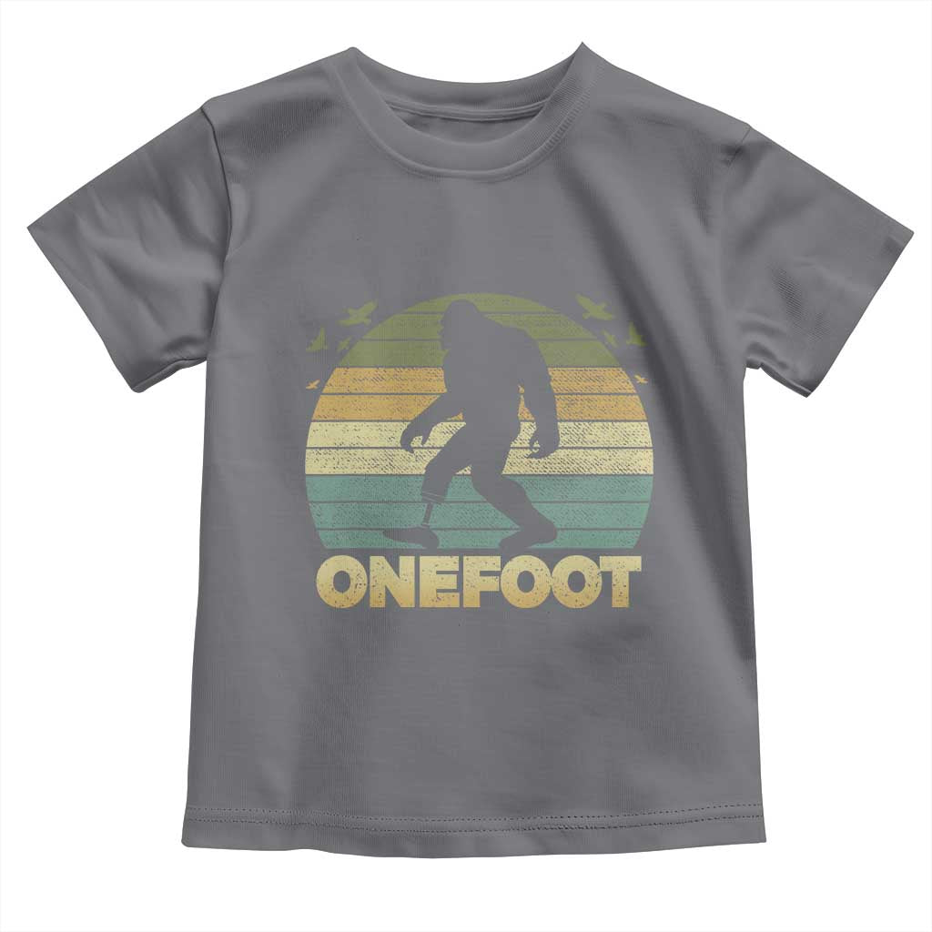 Onefoot Leg Amputee Recovery Toddler T Shirt Retro One Foot Bigfoot - Wonder Print Shop