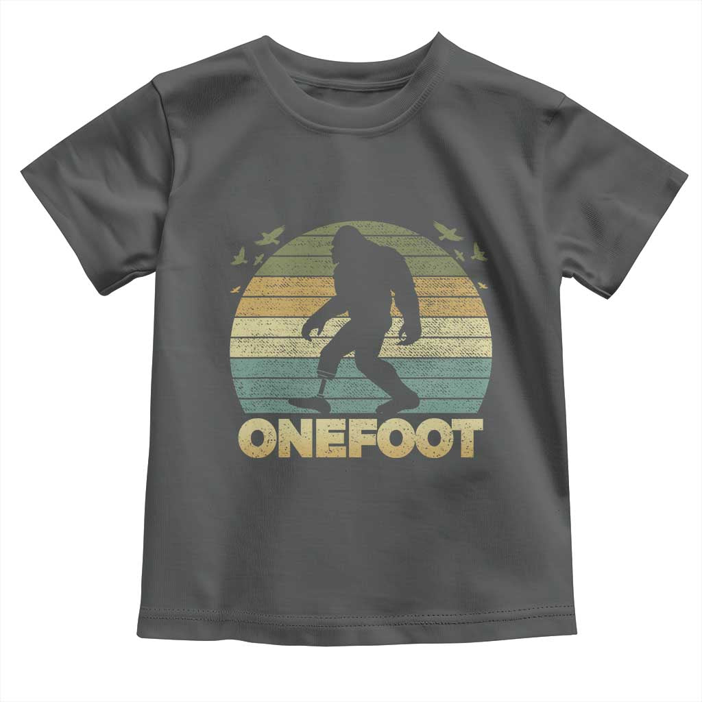 Onefoot Leg Amputee Recovery Toddler T Shirt Retro One Foot Bigfoot - Wonder Print Shop