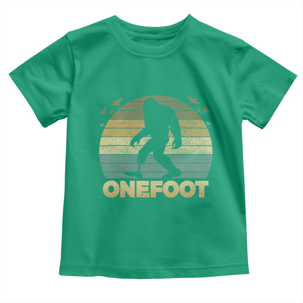 Onefoot Leg Amputee Recovery Toddler T Shirt Retro One Foot Bigfoot - Wonder Print Shop