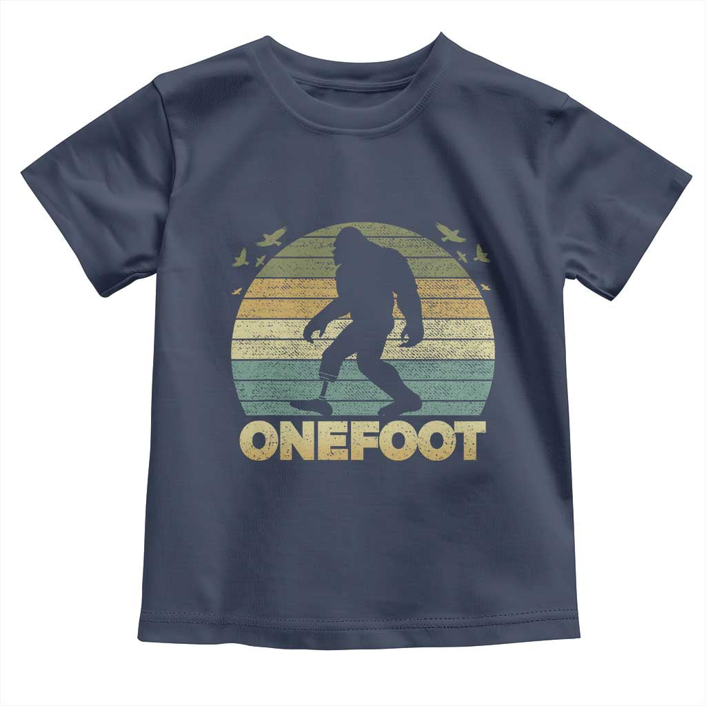 Onefoot Leg Amputee Recovery Toddler T Shirt Retro One Foot Bigfoot - Wonder Print Shop