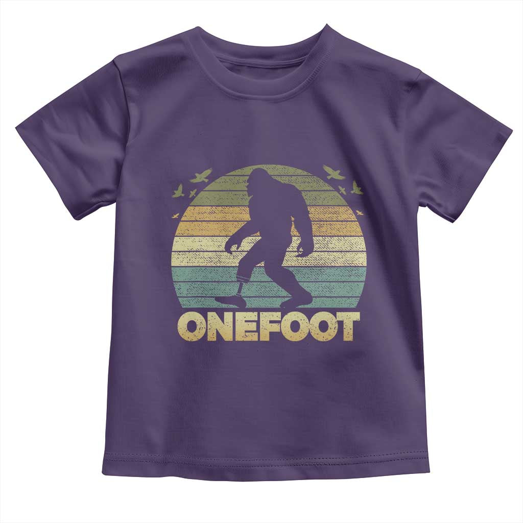 Onefoot Leg Amputee Recovery Toddler T Shirt Retro One Foot Bigfoot - Wonder Print Shop