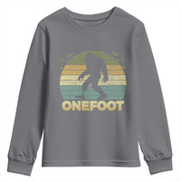 Onefoot Leg Amputee Recovery Youth Sweatshirt Retro One Foot Bigfoot - Wonder Print Shop