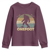 Onefoot Leg Amputee Recovery Youth Sweatshirt Retro One Foot Bigfoot - Wonder Print Shop