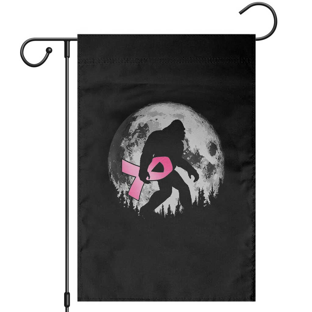 Bigfoot Pink Ribbon Breast Cancer Awareness Garden Flag - Wonder Print Shop