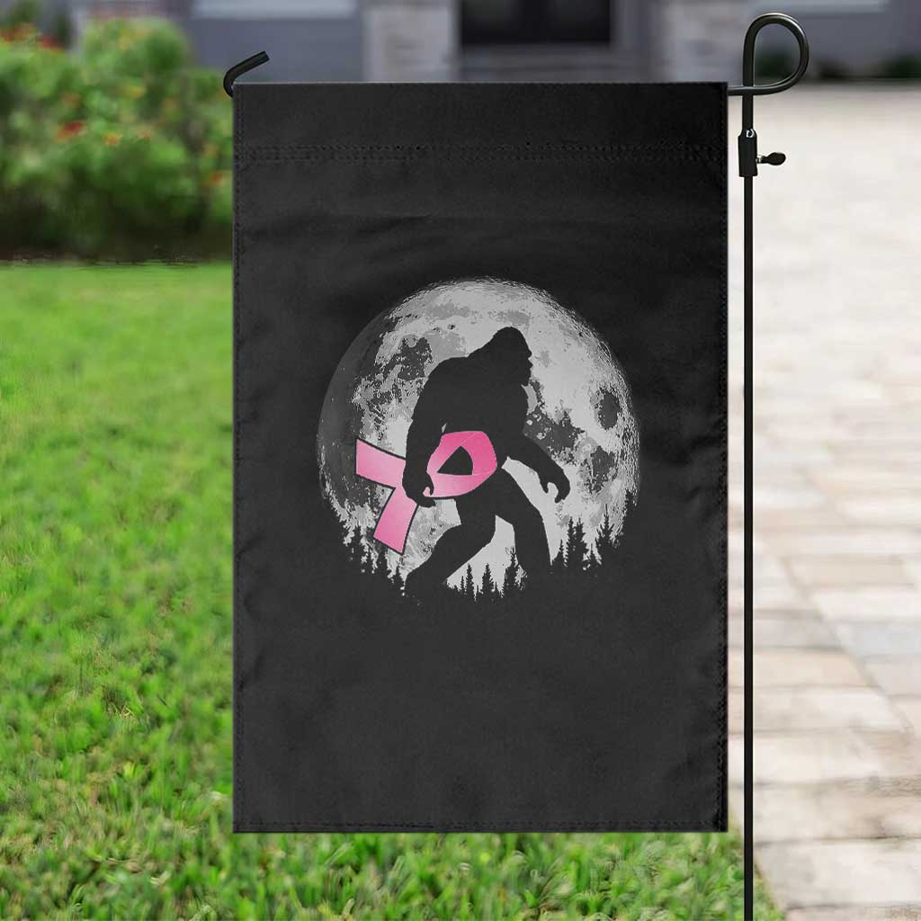 Bigfoot Pink Ribbon Breast Cancer Awareness Garden Flag - Wonder Print Shop