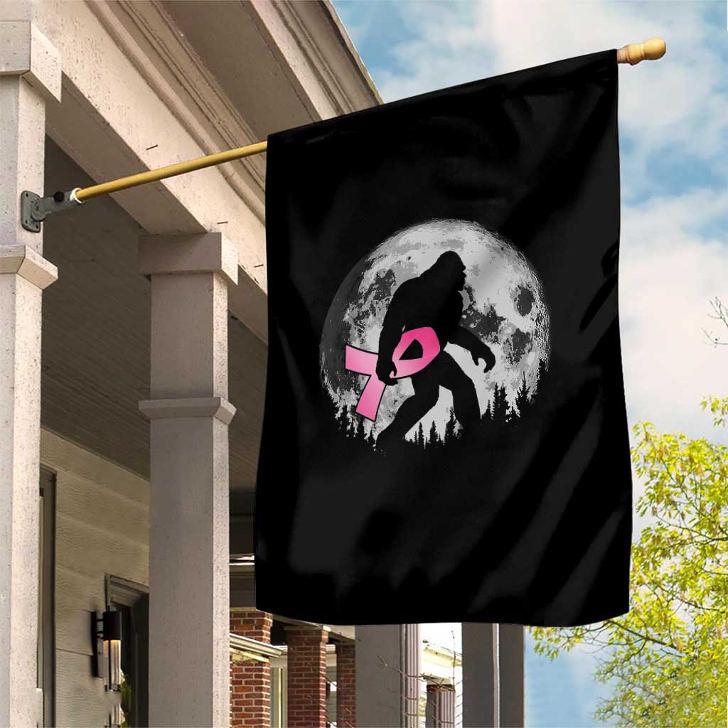 Bigfoot Pink Ribbon Breast Cancer Awareness Garden Flag - Wonder Print Shop