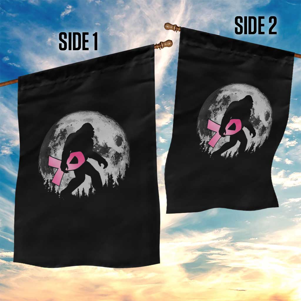 Bigfoot Pink Ribbon Breast Cancer Awareness Garden Flag - Wonder Print Shop