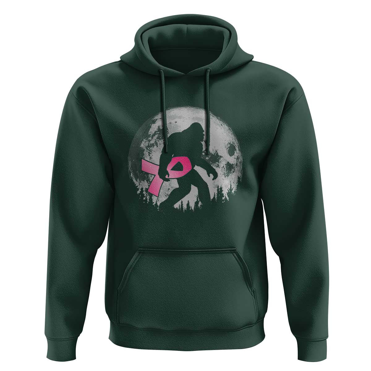 Bigfoot Pink Ribbon Breast Cancer Awareness Hoodie - Wonder Print Shop