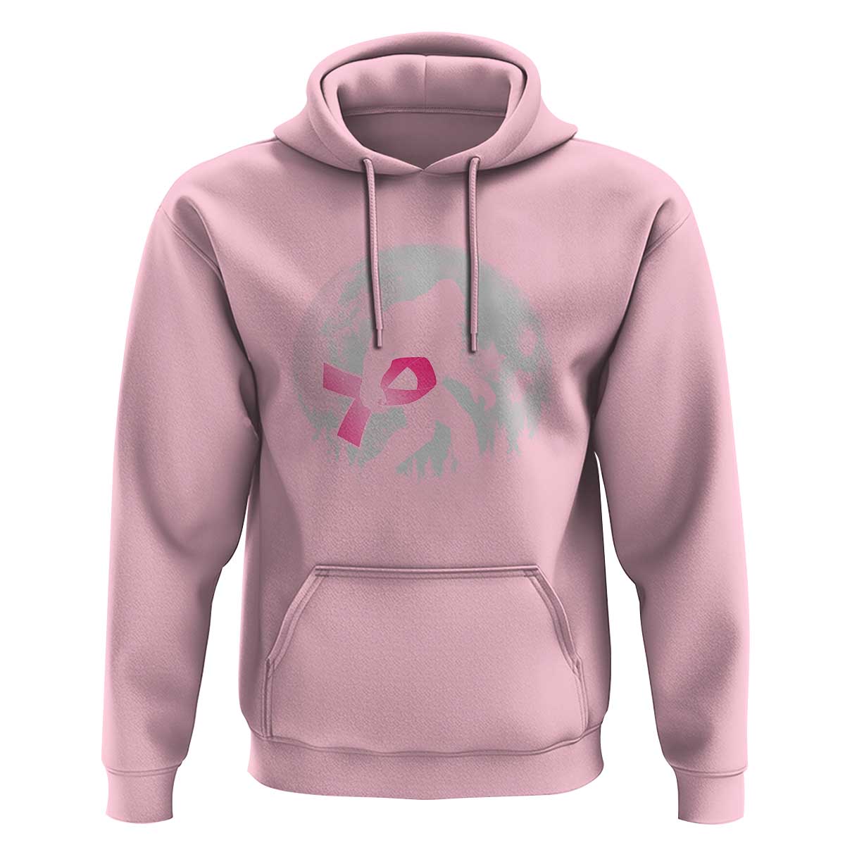 Bigfoot Pink Ribbon Breast Cancer Awareness Hoodie - Wonder Print Shop
