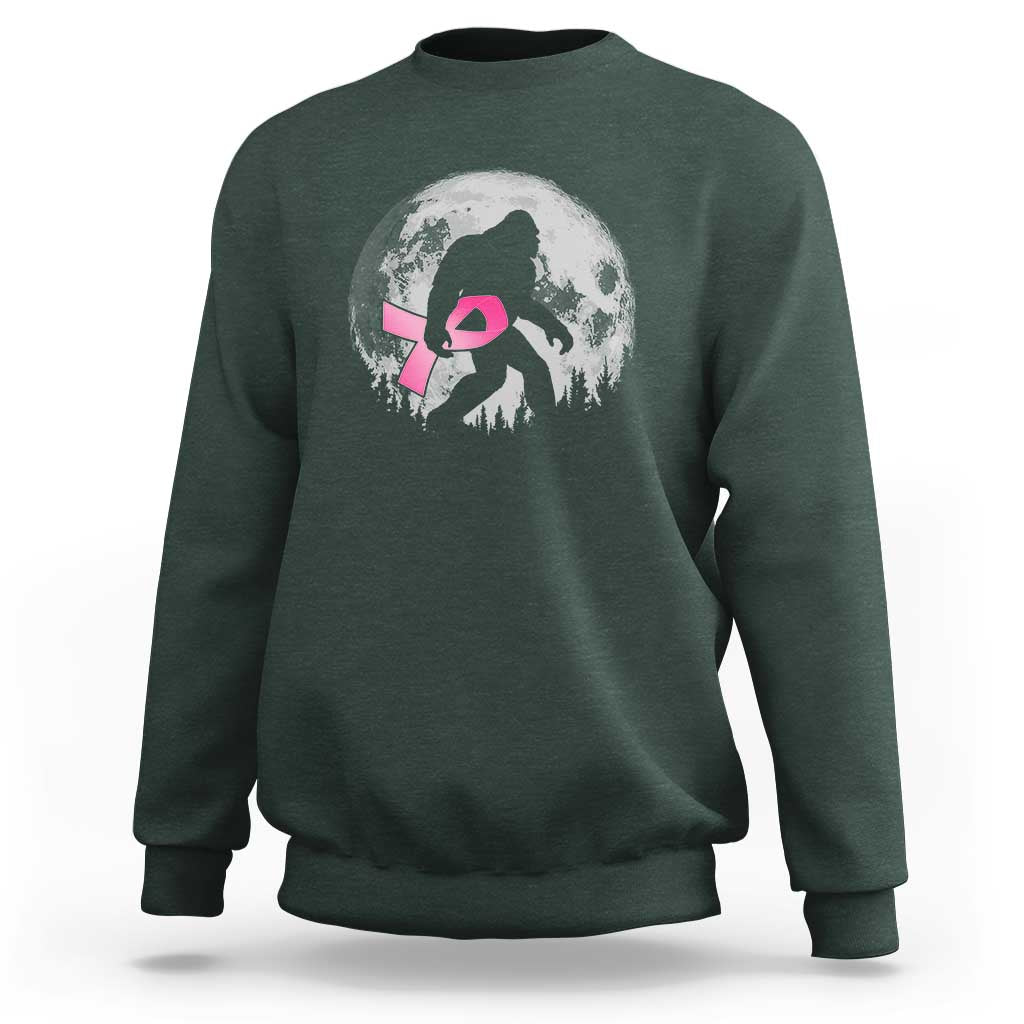 Bigfoot Pink Ribbon Breast Cancer Awareness Sweatshirt - Wonder Print Shop