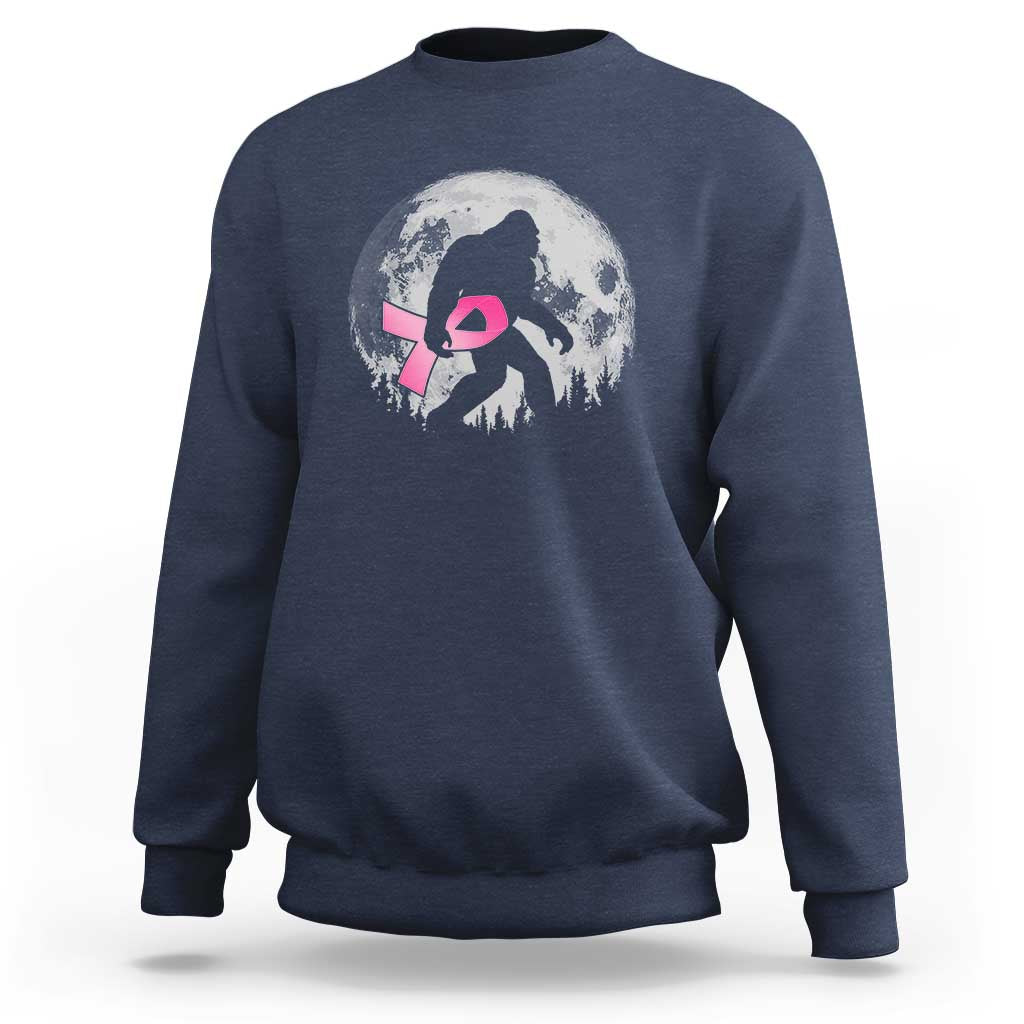 Bigfoot Pink Ribbon Breast Cancer Awareness Sweatshirt - Wonder Print Shop
