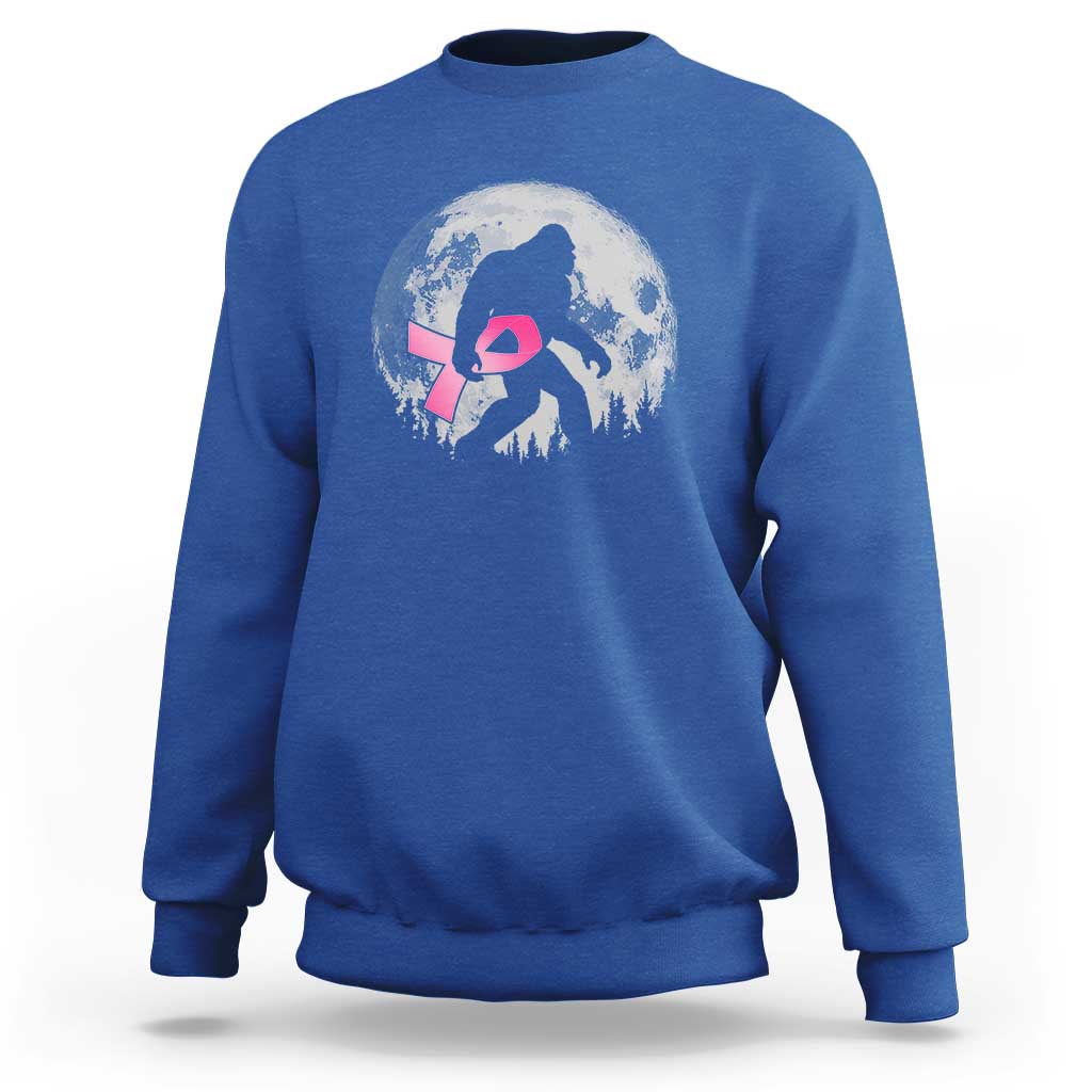 Bigfoot Pink Ribbon Breast Cancer Awareness Sweatshirt - Wonder Print Shop