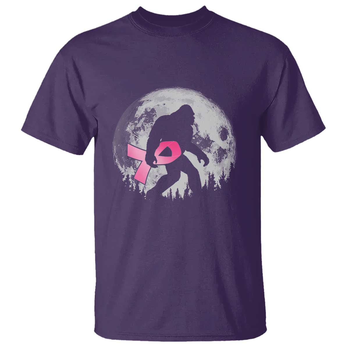 Bigfoot Pink Ribbon Breast Cancer Awareness T Shirt - Wonder Print Shop
