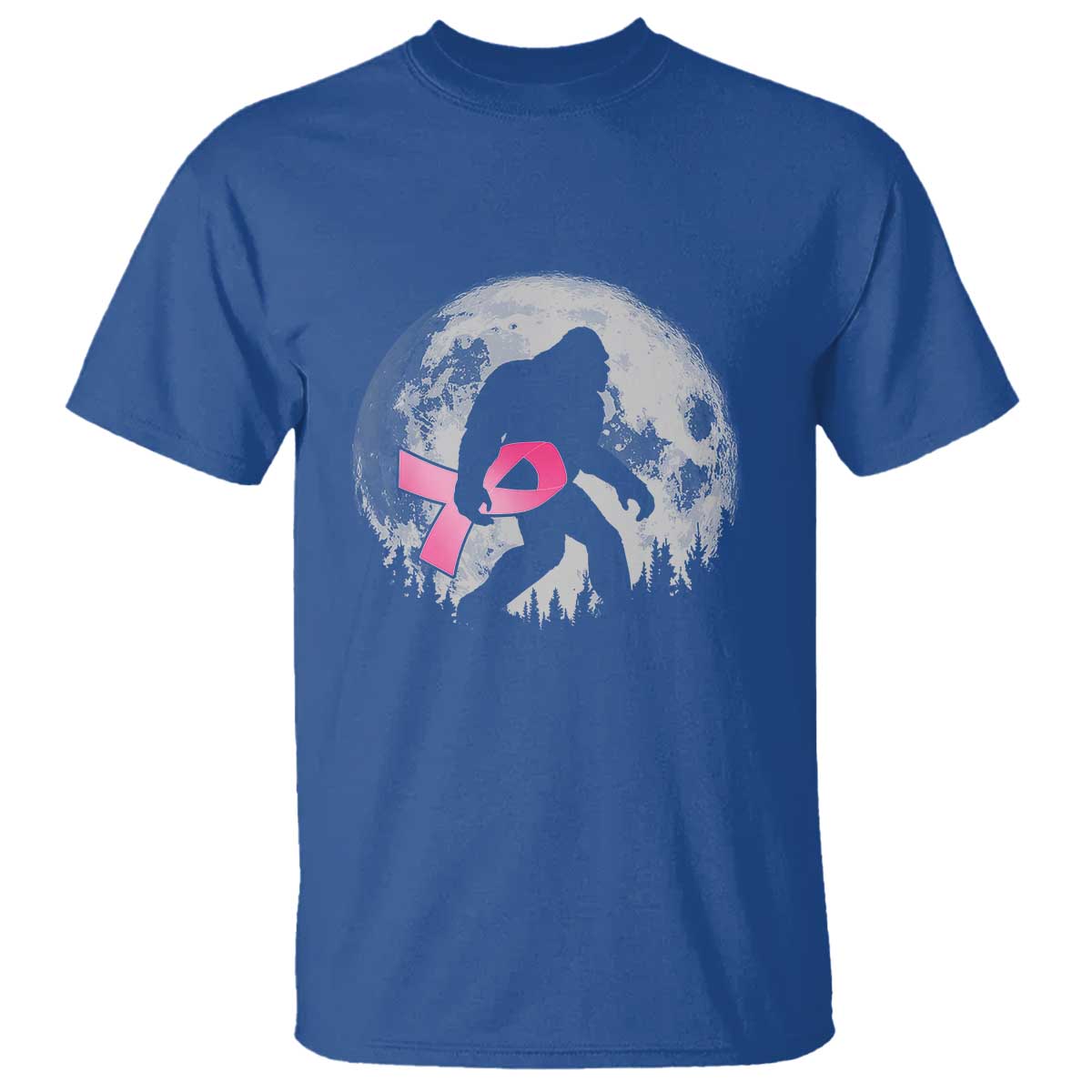 Bigfoot Pink Ribbon Breast Cancer Awareness T Shirt - Wonder Print Shop