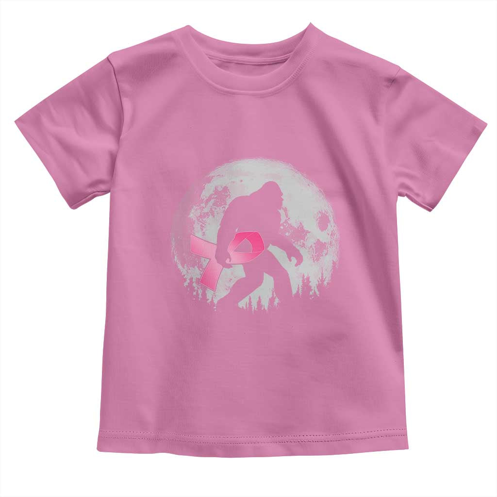 Bigfoot Pink Ribbon Breast Cancer Awareness Toddler T Shirt - Wonder Print Shop