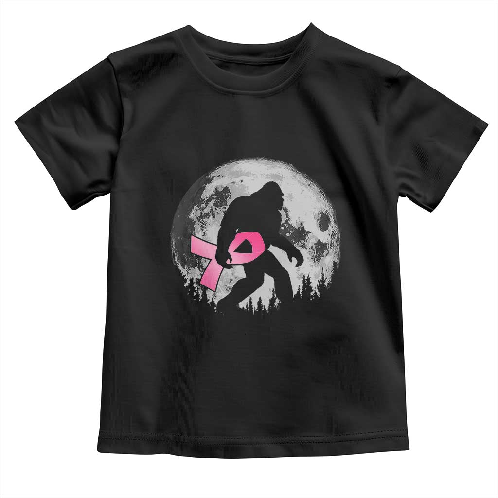 Bigfoot Pink Ribbon Breast Cancer Awareness Toddler T Shirt - Wonder Print Shop