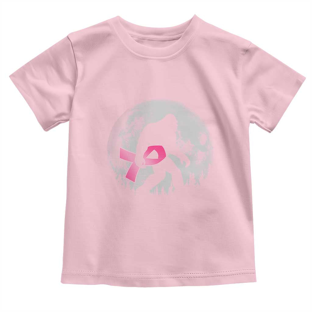 Bigfoot Pink Ribbon Breast Cancer Awareness Toddler T Shirt - Wonder Print Shop