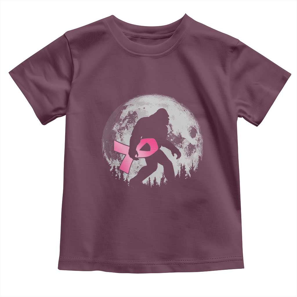 Bigfoot Pink Ribbon Breast Cancer Awareness Toddler T Shirt - Wonder Print Shop