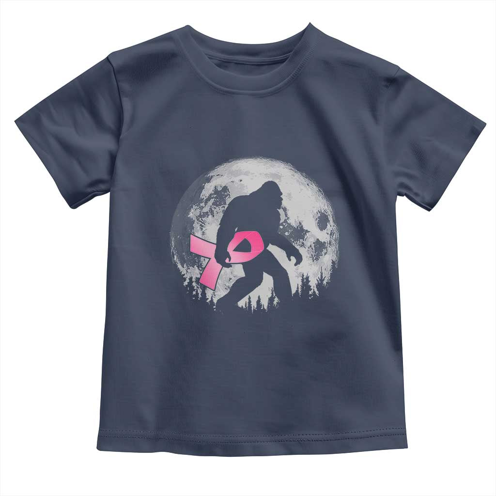 Bigfoot Pink Ribbon Breast Cancer Awareness Toddler T Shirt - Wonder Print Shop