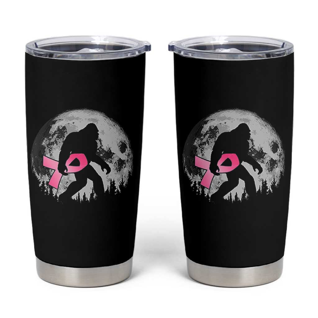 Bigfoot Pink Ribbon Breast Cancer Awareness Tumbler Cup - Wonder Print Shop