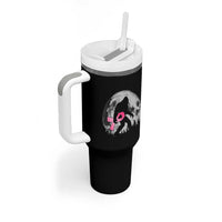 Bigfoot Pink Ribbon Breast Cancer Awareness Tumbler With Handle - Wonder Print Shop