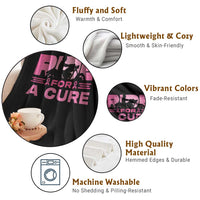 Breast Cancer Motorcycle Throw Blanket Pink Ribbon Ride For A Cure - Wonder Print Shop