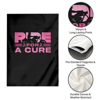 Breast Cancer Motorcycle Garden Flag Pink Ribbon Ride For A Cure - Wonder Print Shop