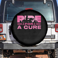 Breast Cancer Motorcycle Spare Tire Cover Pink Ribbon Ride For A Cure - Wonder Print Shop
