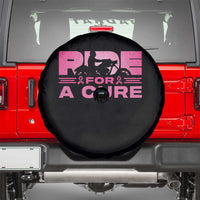 Breast Cancer Motorcycle Spare Tire Cover Pink Ribbon Ride For A Cure - Wonder Print Shop