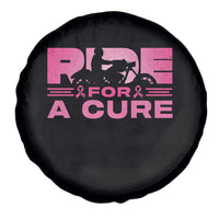 Breast Cancer Motorcycle Spare Tire Cover Pink Ribbon Ride For A Cure - Wonder Print Shop