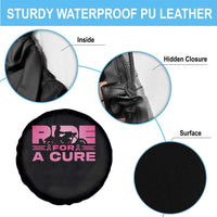 Breast Cancer Motorcycle Spare Tire Cover Pink Ribbon Ride For A Cure - Wonder Print Shop