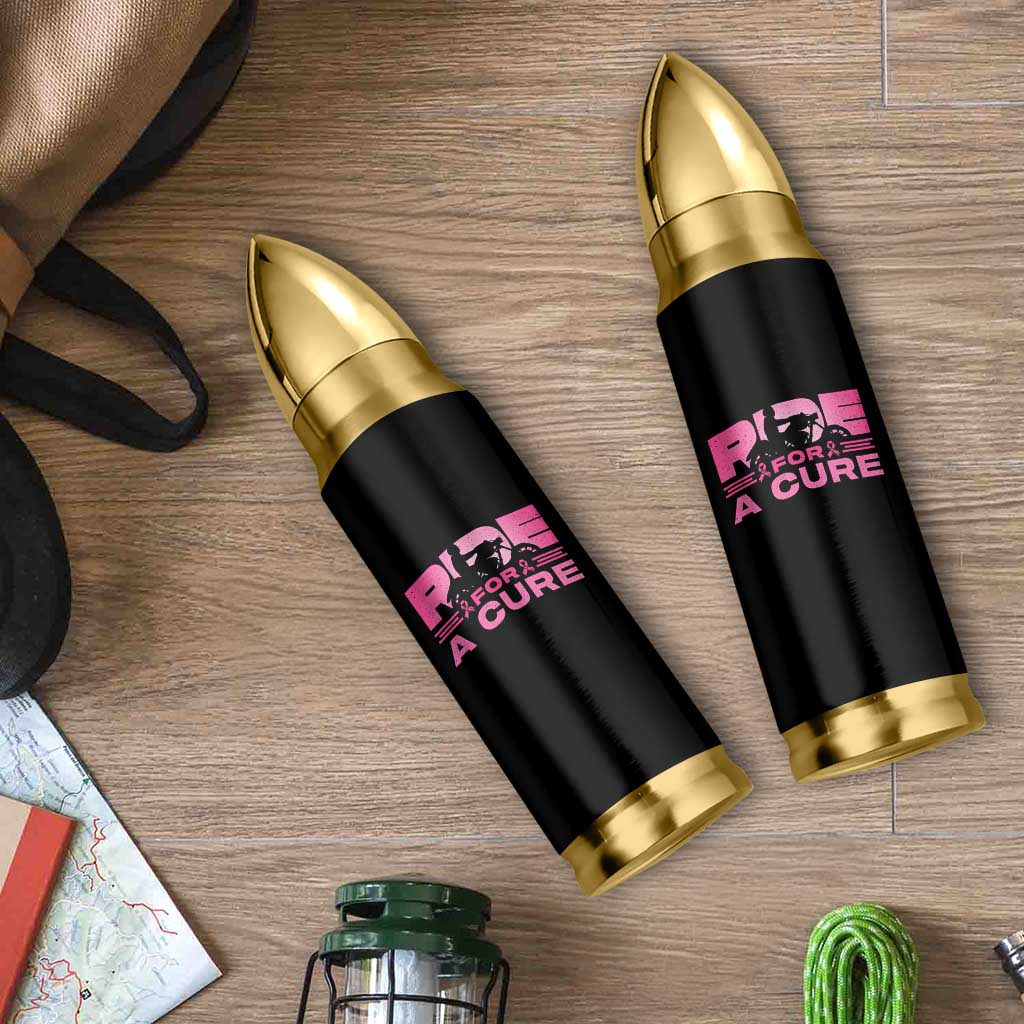 Breast Cancer Motorcycle Bullet Tumbler Pink Ribbon Ride For A Cure - Wonder Print Shop