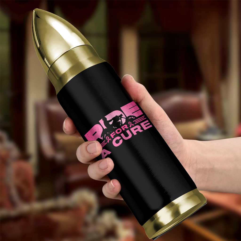 Breast Cancer Motorcycle Bullet Tumbler Pink Ribbon Ride For A Cure - Wonder Print Shop