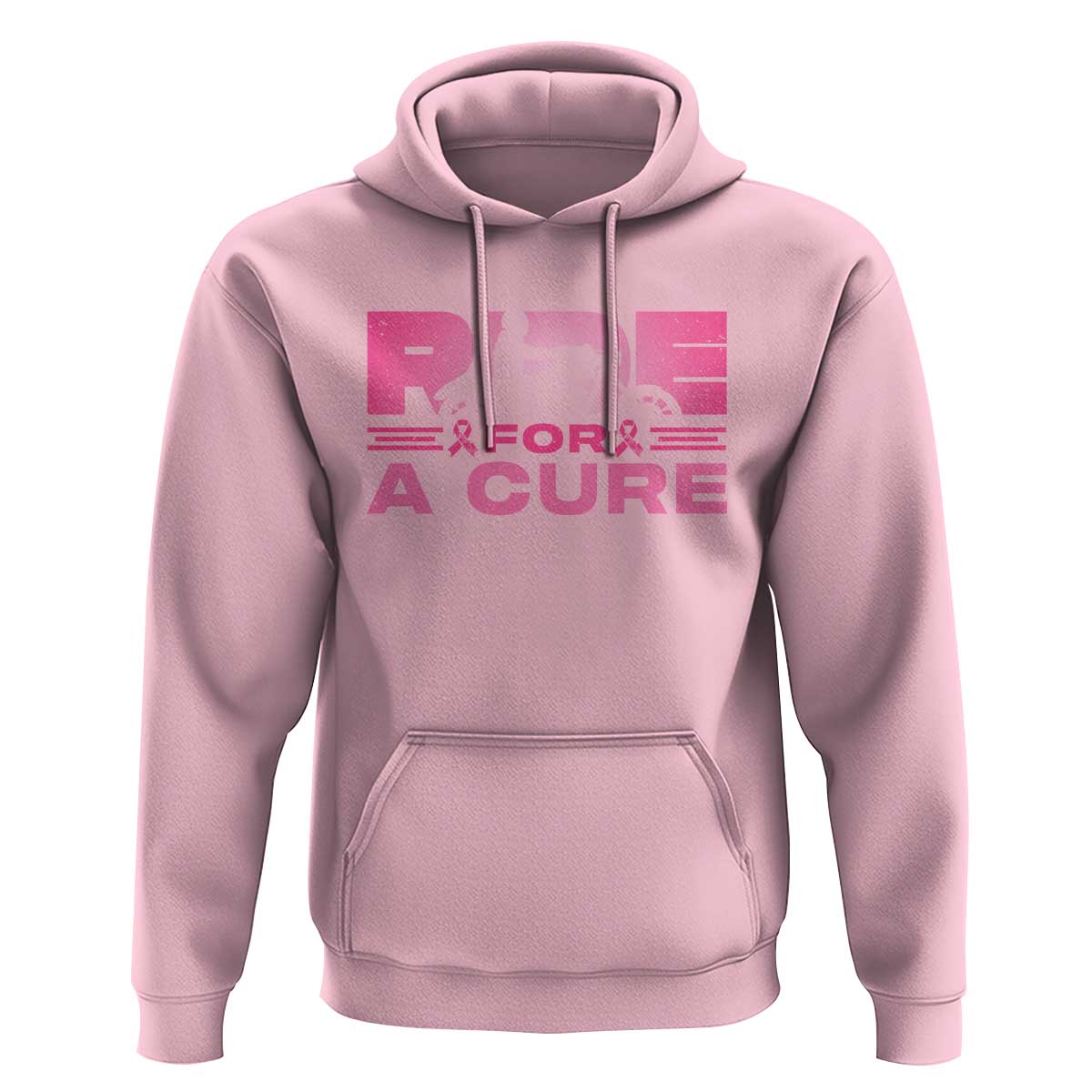Breast Cancer Motorcycle Hoodie Pink Ribbon Ride For A Cure - Wonder Print Shop