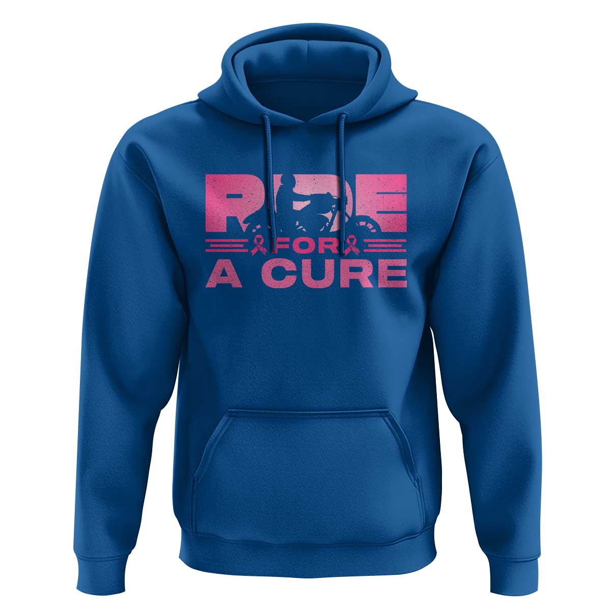 Breast Cancer Motorcycle Hoodie Pink Ribbon Ride For A Cure - Wonder Print Shop