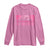 Breast Cancer Motorcycle Long Sleeve Shirt Pink Ribbon Ride For A Cure - Wonder Print Shop
