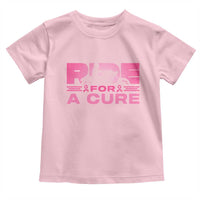 Breast Cancer Motorcycle Toddler T Shirt Pink Ribbon Ride For A Cure - Wonder Print Shop
