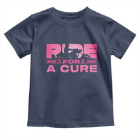 Breast Cancer Motorcycle Toddler T Shirt Pink Ribbon Ride For A Cure - Wonder Print Shop