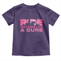 Breast Cancer Motorcycle Toddler T Shirt Pink Ribbon Ride For A Cure - Wonder Print Shop